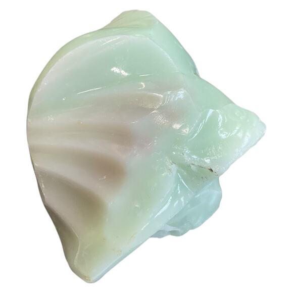 Lime Green Pink Art Glass Cullet Partially Molded Slag #5L113 - Picture 4 of 7